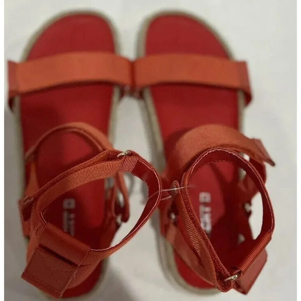 Silent D Women's Trevor Platform Gladiator Red Sandal Shoes US 10/ EU 41